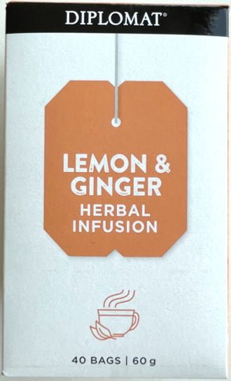 Diplomat Lemon and Ginger Herbal Infusion 60g